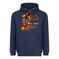 Navy i am black history Heavyweight Hoodie - LillyAllenDesigns