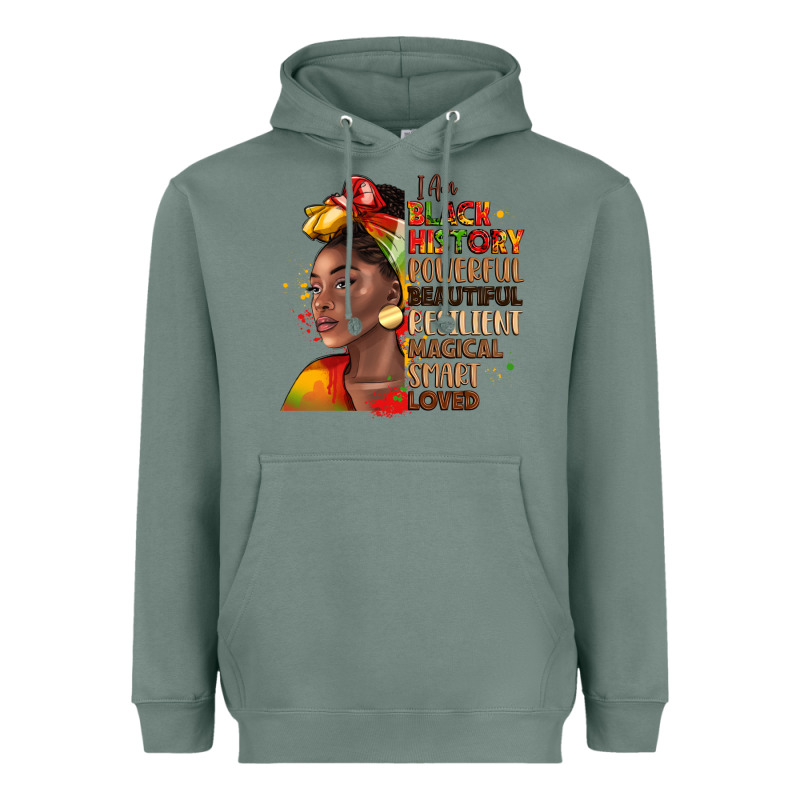 I Am Black History Heavyweight Hoodie by LillyAllenDesigns | Teevron