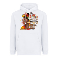 White i am black history Heavyweight Hoodie - LillyAllenDesigns