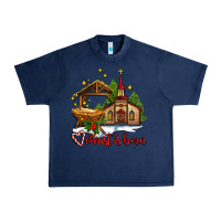 Navy the church  chrıst is born Urban Heavy Tee - AdoDesignShop