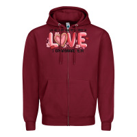 Burgundy let all that you do be done in love 1 corinthıans Zipper Hoodie - MaliasSmallBusiness