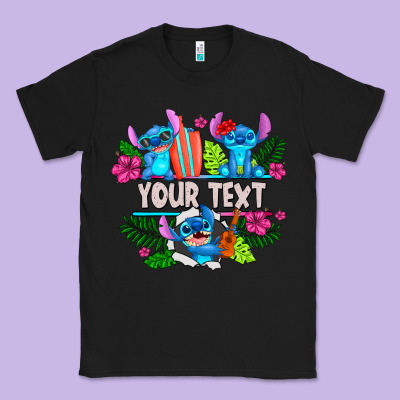 Your Text Stich Classic Tee Designed By Cowhidedigitalart