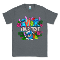 Charcoal Heather Your Text Stich Classic Tee - CowhideDigitalArt