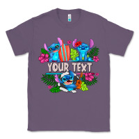 Lavender Your Text Stich Classic Tee - CowhideDigitalArt