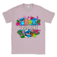 Lilac Your Text Stich Classic Tee - CowhideDigitalArt