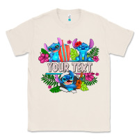 Natural Your Text Stich Classic Tee - CowhideDigitalArt