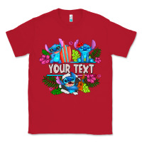 Red Your Text Stich Classic Tee - CowhideDigitalArt