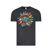 Vintage Black racing sunflower front Vintage Tee - AdoDesignShop