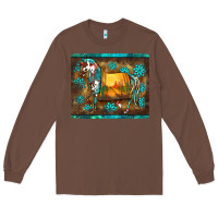 Chestnut western horse sunset turquoise's gemstones mousepad Long Sleeve Tee - BarkalooDesign