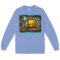 Colony Blue western horse sunset turquoise's gemstones mousepad Long Sleeve Tee - BarkalooDesign