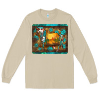 Mushroom western horse sunset turquoise's gemstones mousepad Long Sleeve Tee - BarkalooDesign