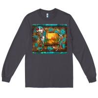 Smoke western horse sunset turquoise's gemstones mousepad Long Sleeve Tee - BarkalooDesign