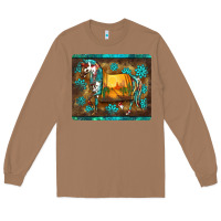 Toasted Coconut western horse sunset turquoise's gemstones mousepad Long Sleeve Tee - BarkalooDesign