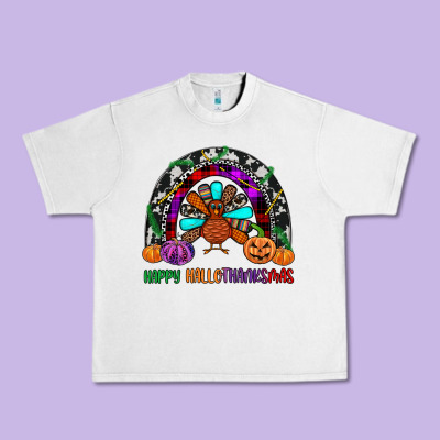 Happy Hallothanksmas Urban Heavy Tee Designed By Jahusdesignshop
