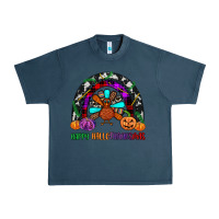 Midnight Navy happy hallothanksmas Urban Heavy Tee - JahusDesignShop