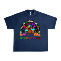 Navy happy hallothanksmas Urban Heavy Tee - JahusDesignShop