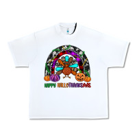 White happy hallothanksmas Urban Heavy Tee - JahusDesignShop