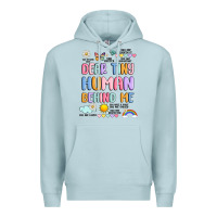 Blue Mist dear tiny human behind me Premium Hoodie - JahusDesignShop