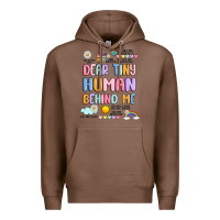Chestnut dear tiny human behind me Premium Hoodie - JahusDesignShop