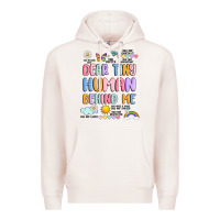 Pale Pink dear tiny human behind me Premium Hoodie - JahusDesignShop