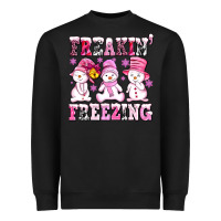 Black freaking freezing with Snowmans Heavyweight Sweatshirt - AdoDesignShop