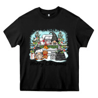 Black merry christmas gnomes Heavy Core Tee - Zillion Design Studio