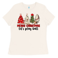 Bone merry christmas let s play ball baseball Ladies Tee - MaliasSmallBusiness