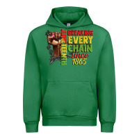 Emerald juneteenth breaking every chain since 1865 woman f Urban Hoodie - CowGirlArtShop