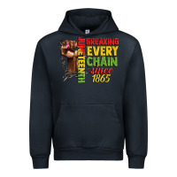 Navy juneteenth breaking every chain since 1865 woman f Urban Hoodie - CowGirlArtShop