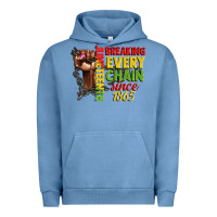 Pigment Pebble Blue juneteenth breaking every chain since 1865 woman f Urban Hoodie - CowGirlArtShop