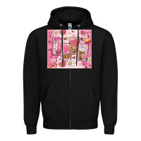 Black cafecito y chisme valentine's day Zipper Hoodie - MaliasSmallBusiness