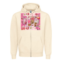 Sandshell cafecito y chisme valentine's day Zipper Hoodie - MaliasSmallBusiness