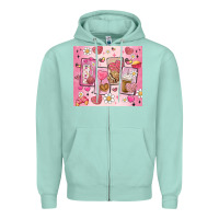 Seafoam cafecito y chisme valentine's day Zipper Hoodie - MaliasSmallBusiness