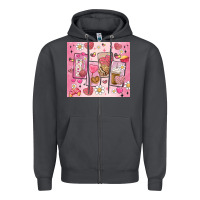 Smoke cafecito y chisme valentine's day Zipper Hoodie - MaliasSmallBusiness