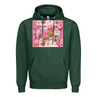 Sports Green cafecito y chisme valentine's day Zipper Hoodie - MaliasSmallBusiness