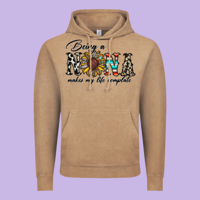 Being Nana Makes My Life Complate Vintage Hoodie Designed By Cowhidedigitalart