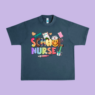 School Nurse Urban Heavy Tee Designed By Adodesignshop