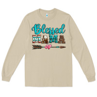 Mushroom blessed mama serape cowhide turquoise Long Sleeve Tee - Jasminsmagicworld
