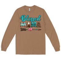 Toasted Coconut blessed mama serape cowhide turquoise Long Sleeve Tee - Jasminsmagicworld