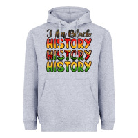 Heather Grey i am black history Heavyweight Hoodie - LillyAllenDesigns