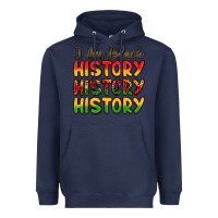Navy i am black history Heavyweight Hoodie - LillyAllenDesigns