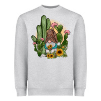 Heather Grey cactus gnomes Heavyweight Sweatshirt - JahusDesignShop