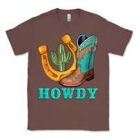 Chestnut howdy turquoise cowboy boots horseshoe Classic Tee - AdoDesignShop