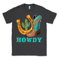 Smoke howdy turquoise cowboy boots horseshoe Classic Tee - AdoDesignShop