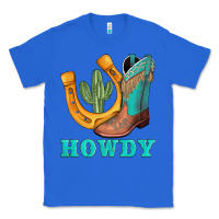 True Royal howdy turquoise cowboy boots horseshoe Classic Tee - AdoDesignShop