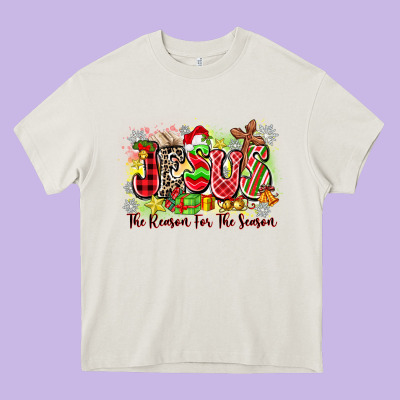 Jesus The Reason For The Season Heavy Core Tee Designed By Zillion Design Studio