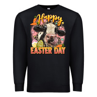 Black Happy Easter Day Premium Sweatshirt - LillyAllenDesigns