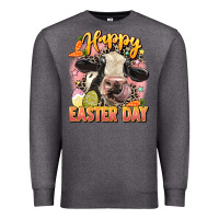 Charcoal Heather Happy Easter Day Premium Sweatshirt - LillyAllenDesigns