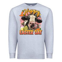 Heather Grey Happy Easter Day Premium Sweatshirt - LillyAllenDesigns