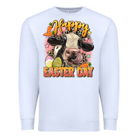 White Happy Easter Day Premium Sweatshirt - LillyAllenDesigns